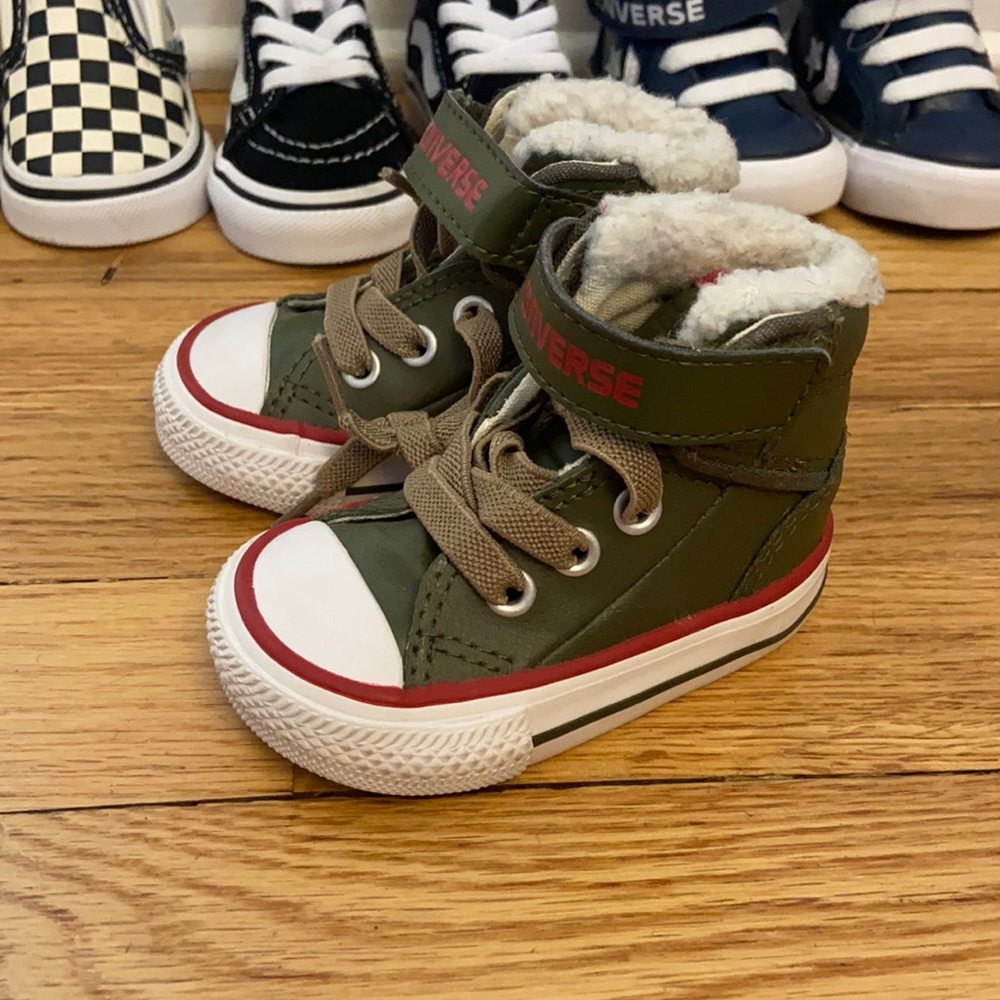 Converse baby slip on high tops